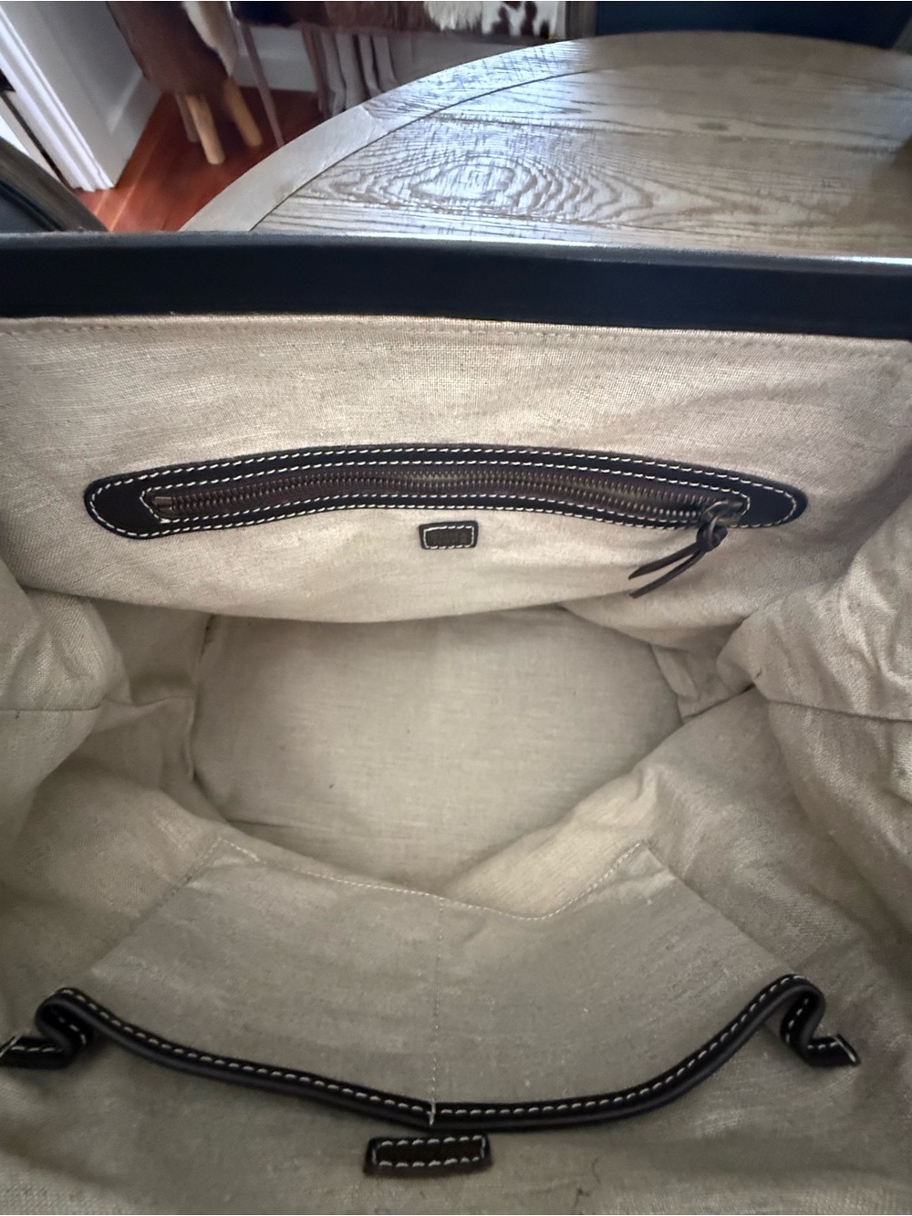 Vintage Emma Hope Cowhide Doctors Satchel Bag in Brown and White - Picture 7 of 8